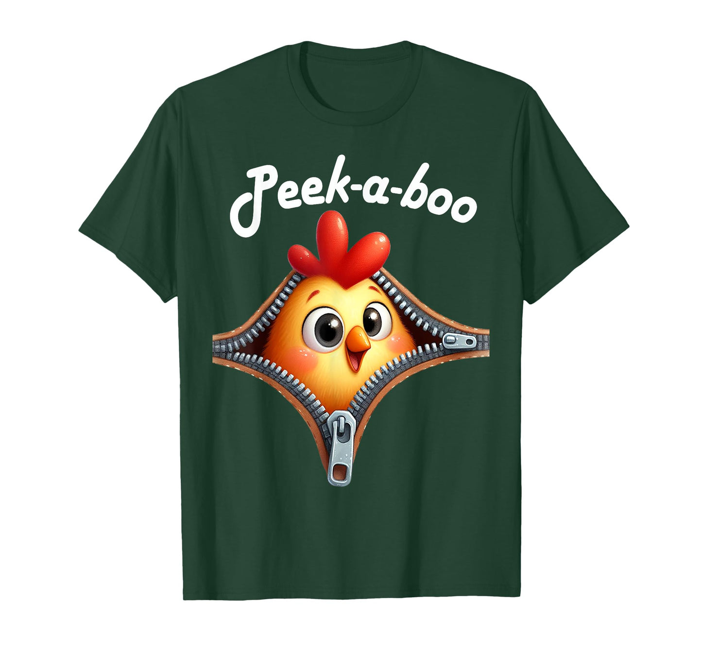 Funny - Peek-a-boo - Chicken T-Shirt