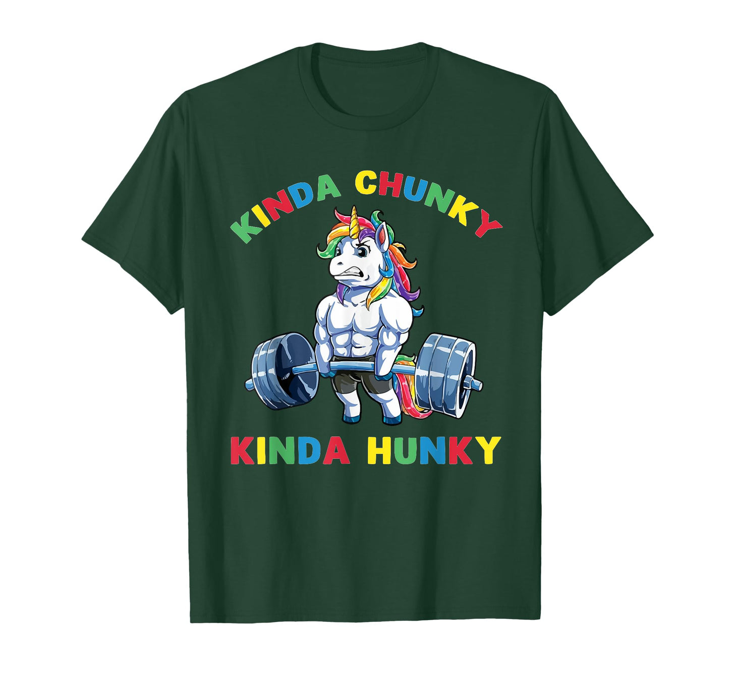 Kinda Chunky Kinda Hunky Weightlifting Bodybuilding Gym T-Shirt