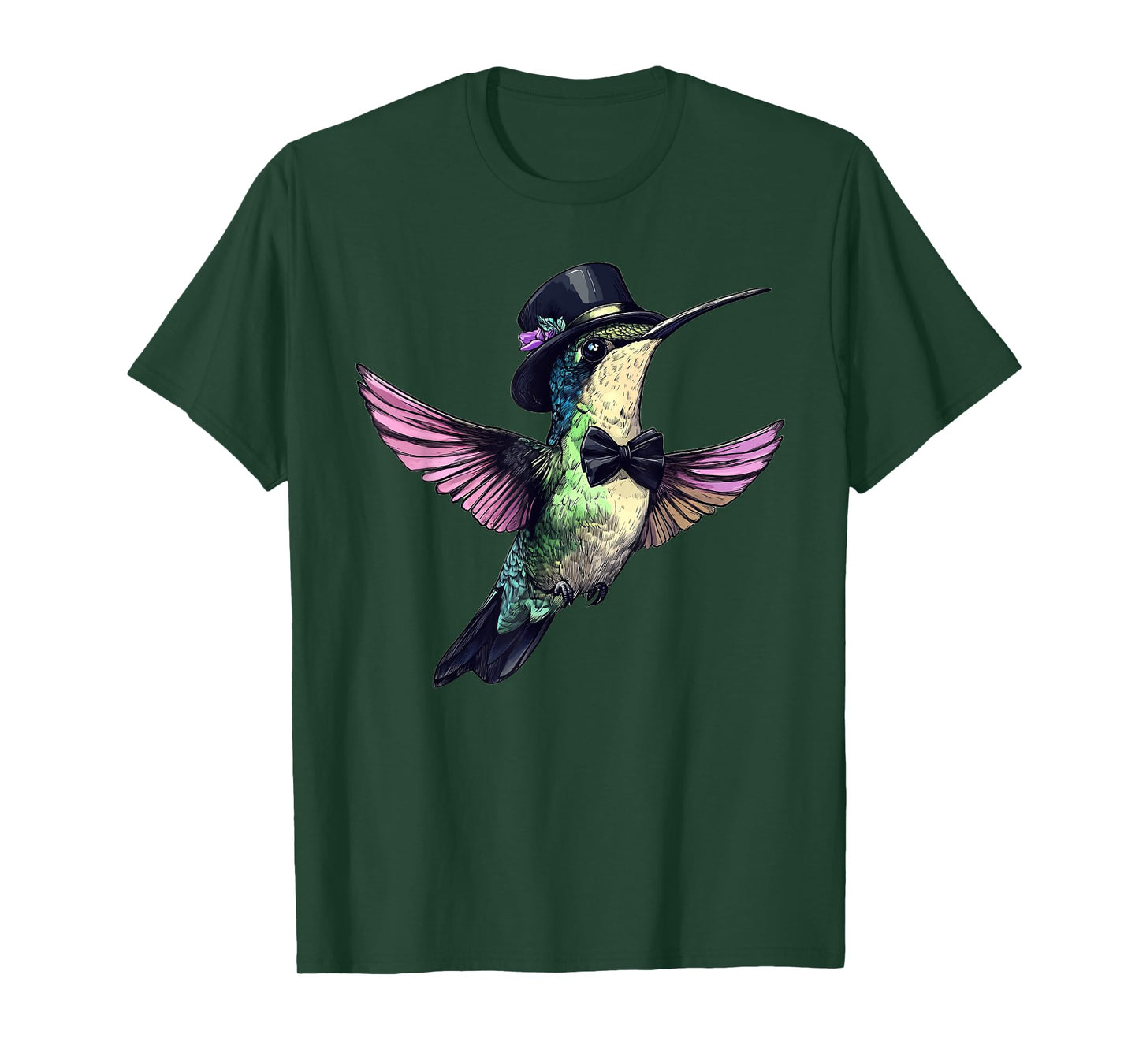 Hummingbird Wearing A Hat And Bowtie T-Shirt