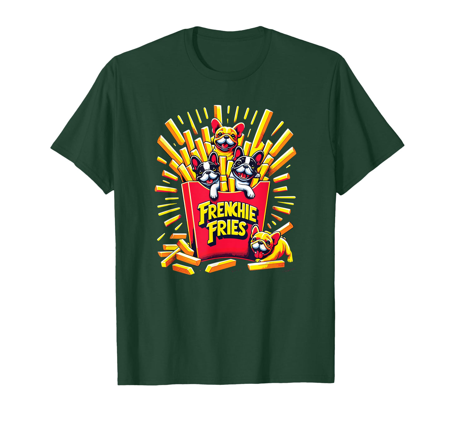 Frenchie Fries - Cute French Bulldog Funny Fries T-Shirt for Men Women Girls Kids