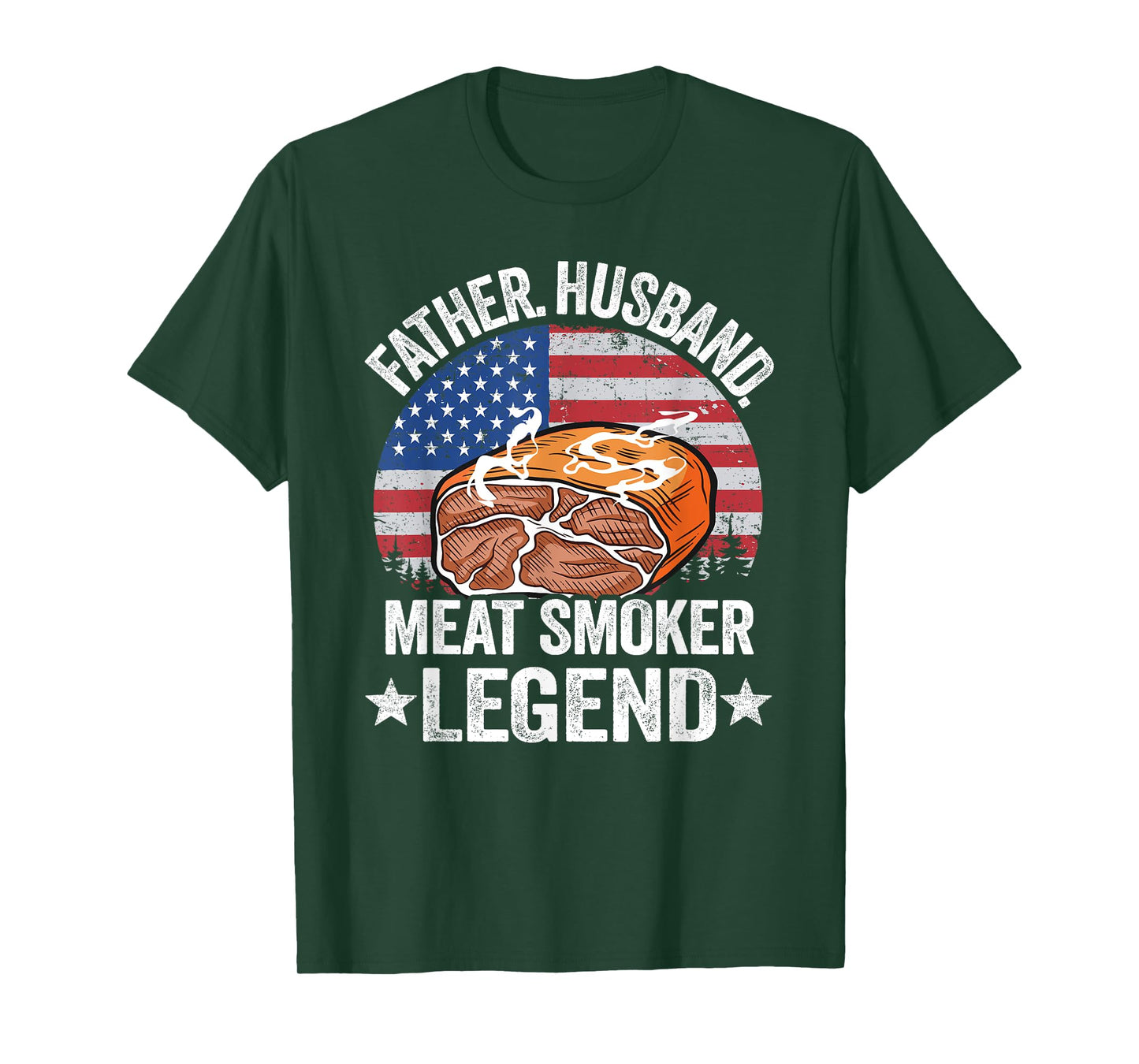 Father Husband Meat Smoker Legend Brisket Dad Meat Smoking T-Shirt