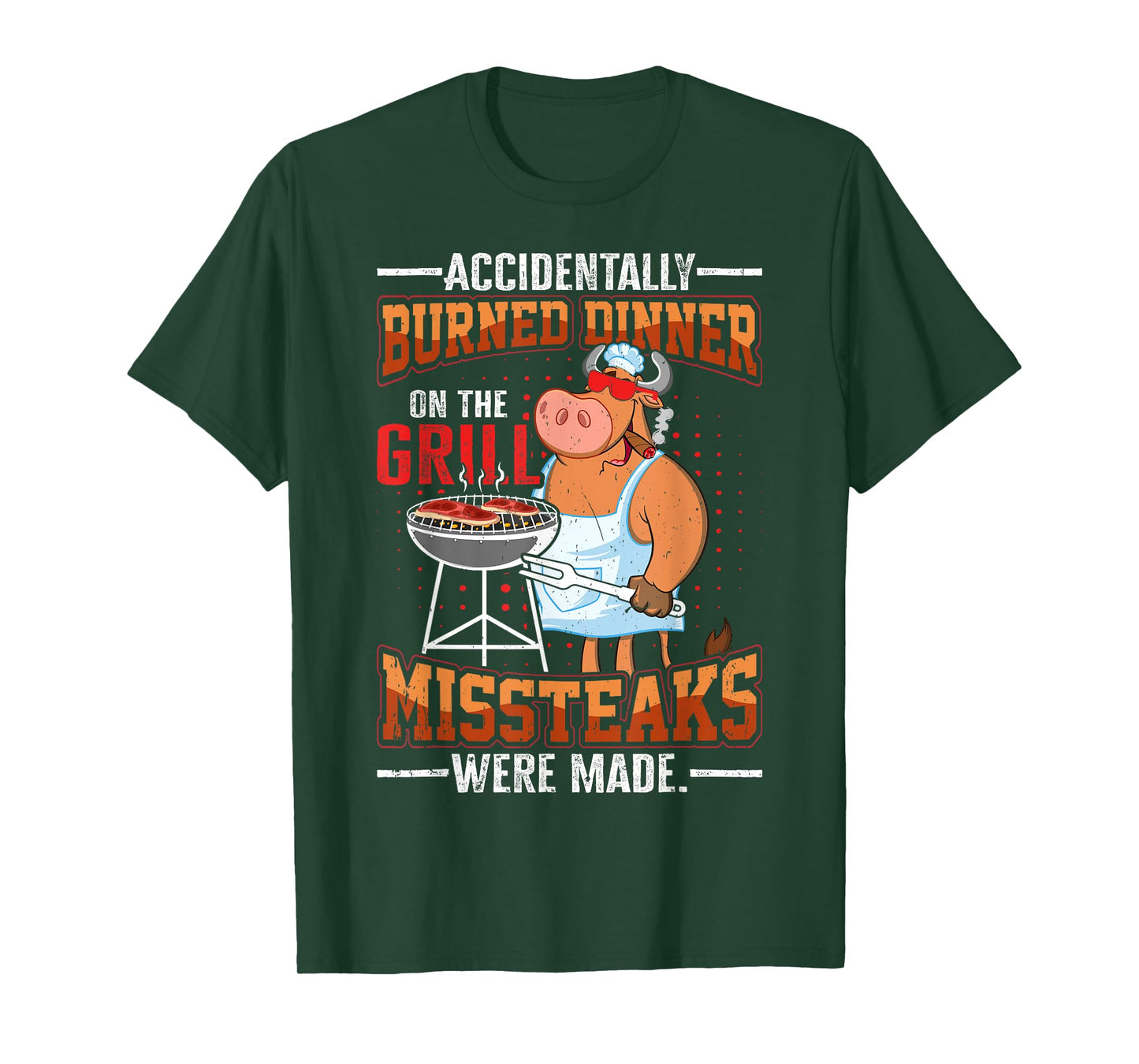 Funny summer vacation BBQ grill master steaks dad joke Men Women Kids T-Shirt