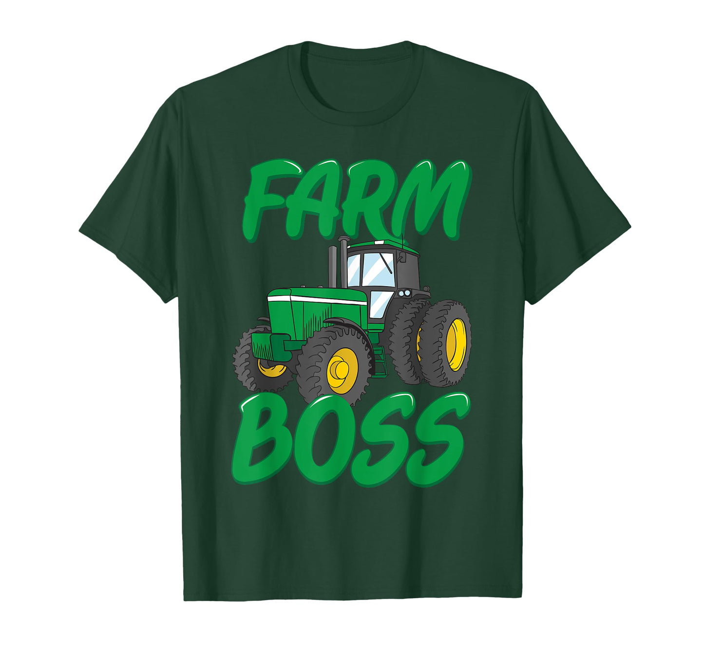 Farm Boss Funny Farmer Tractor Harvester Gift For Kids Boys T-Shirt