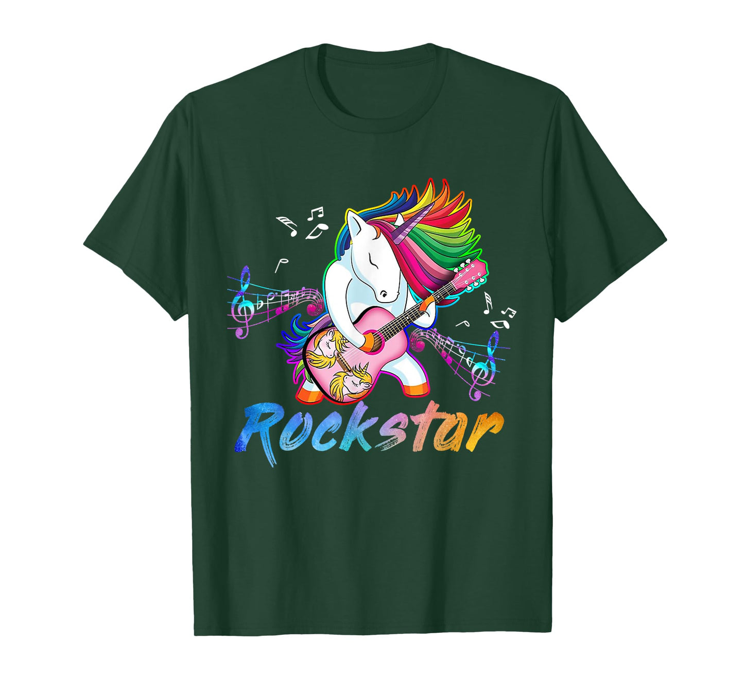 Unicorn Rock star Guitar Rockin' music singer T-Shirt