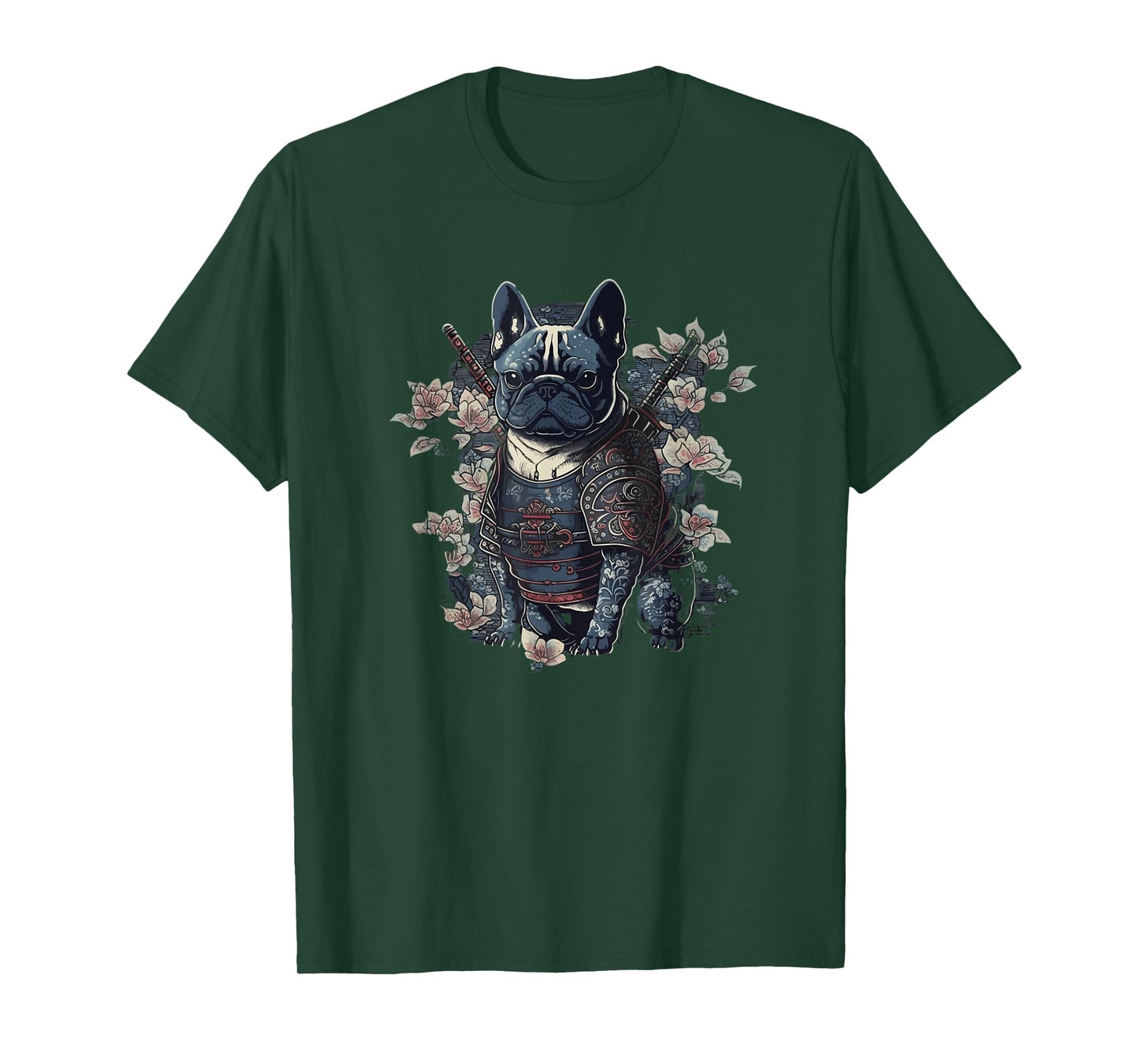 Japanese Samurai Frenchie French Bulldog, Vintage Ninja T-Shirt