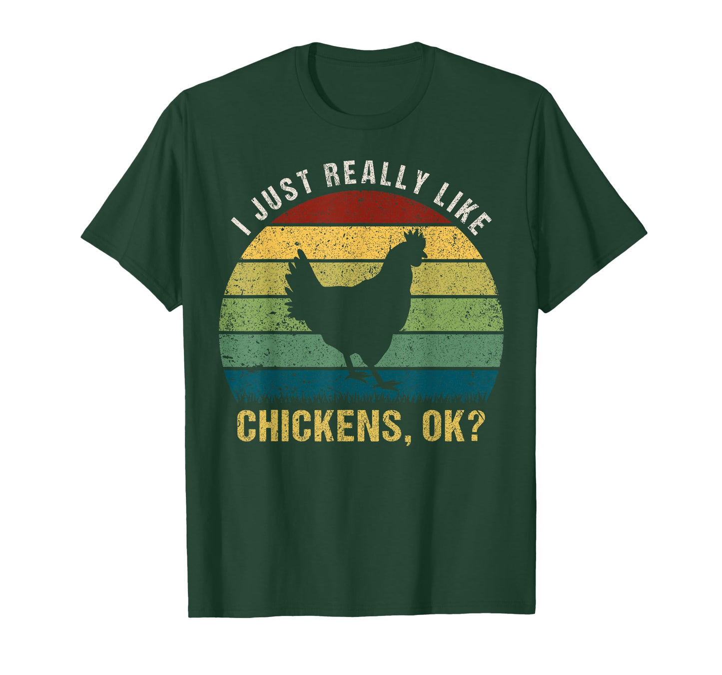 Vintage Retro Bird Gift Tee I Just Really Like Chickens Ok T-Shirt