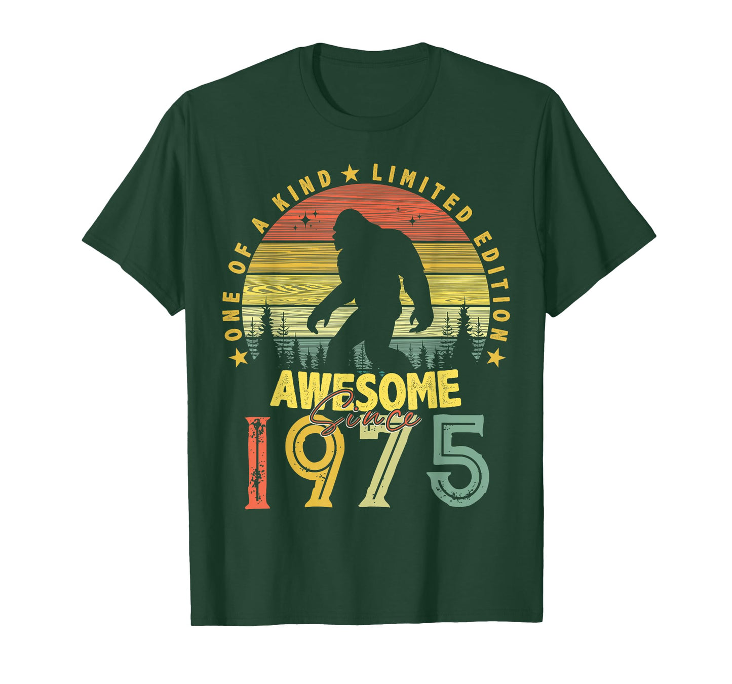Awesome Since 1975 49th Birthday Gifts Bigfoot Born in 1975 T-Shirt