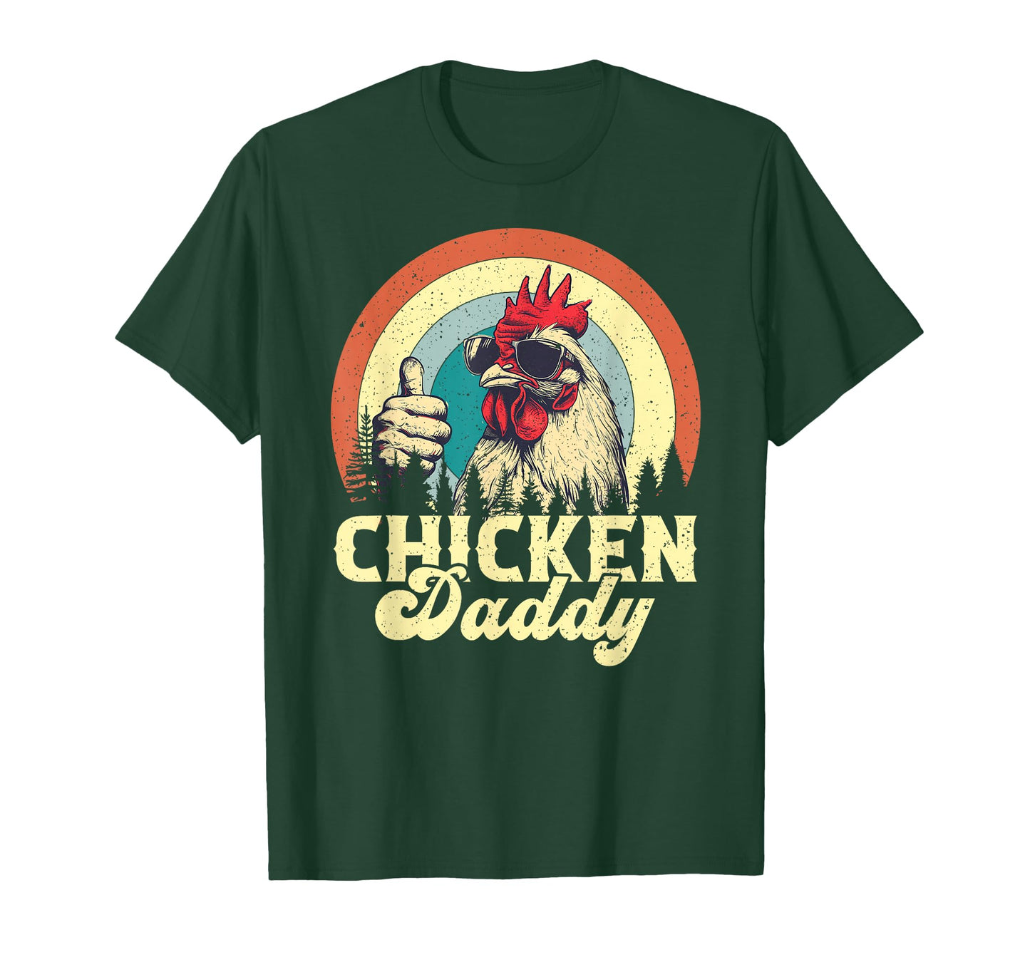 Chicken Daddy Vintage Poultry Farmer Funny Fathers Day T-Shirt