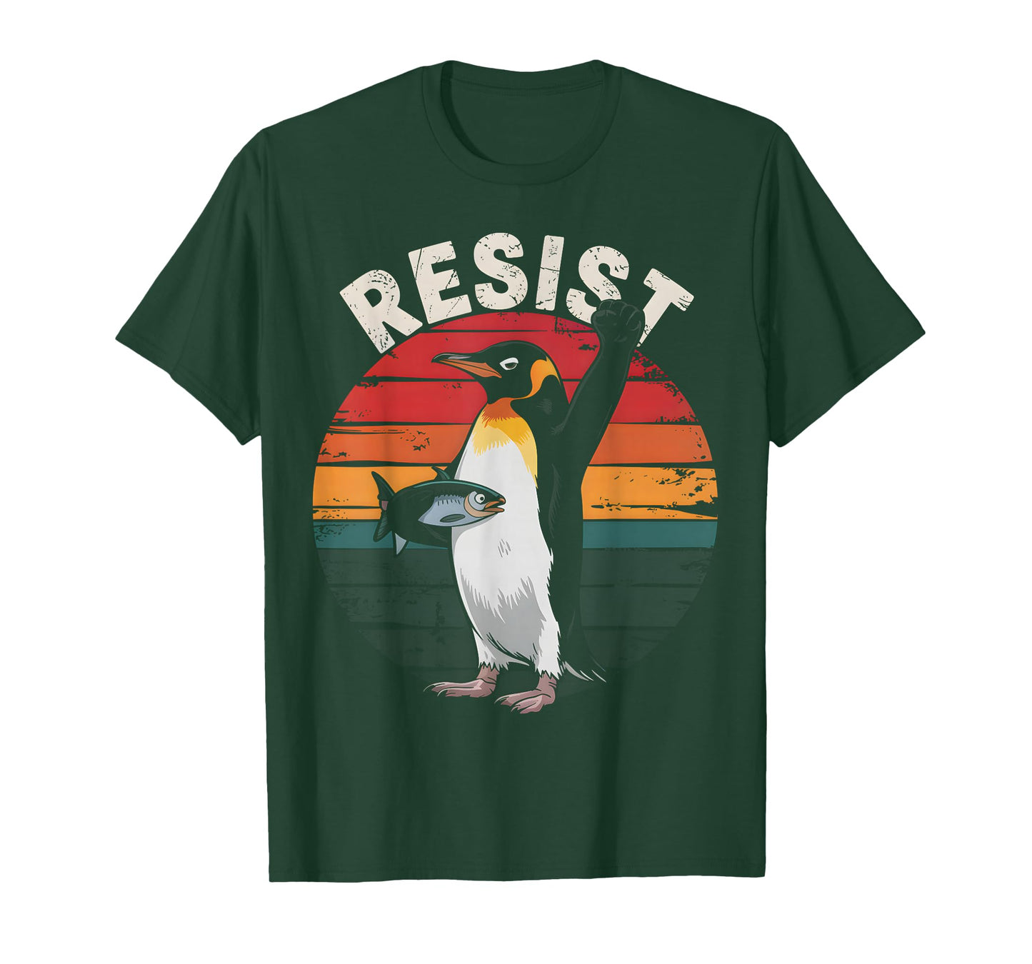 Funny Penguin Resist Protest Against Tariffs Humor T-Shirt