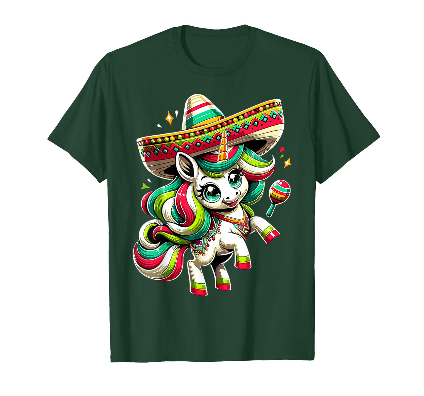 Cinco de Mayo Mexican Unicorn Kids Girls T-Shirt
