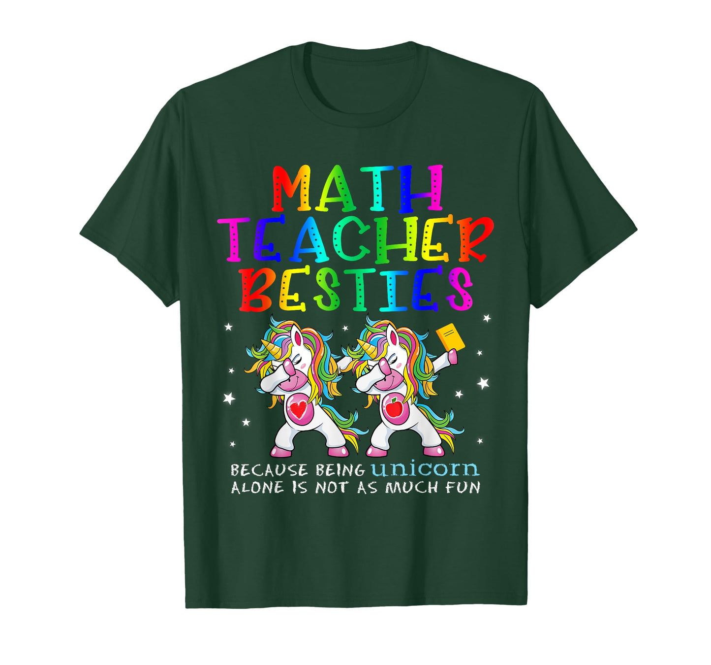 Math Teacher Besties Teacher's Day Best Friend T-Shirt for Men Women