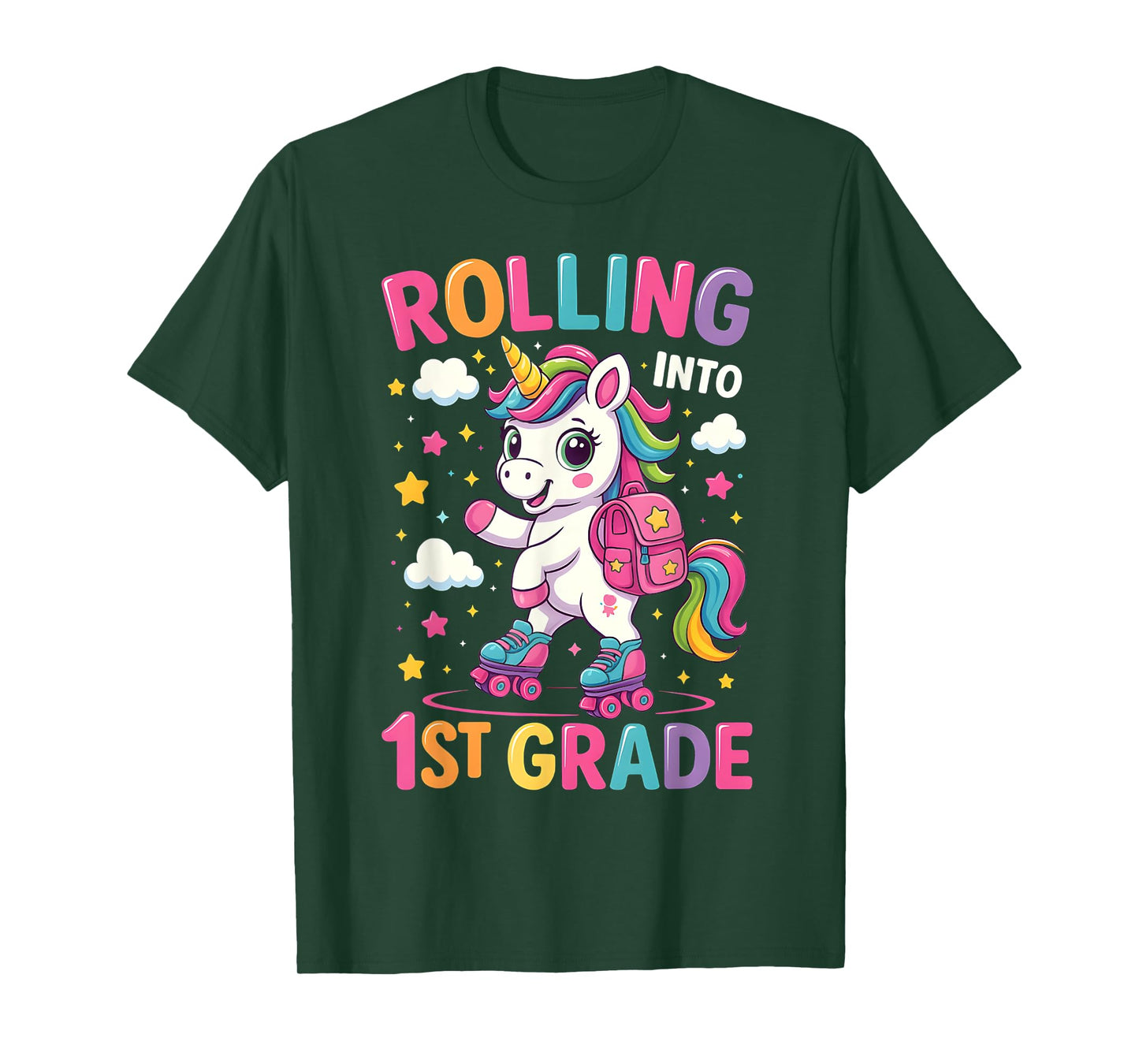 1st Grade Back To School Cute Unicorn First Day First Grade T-Shirt