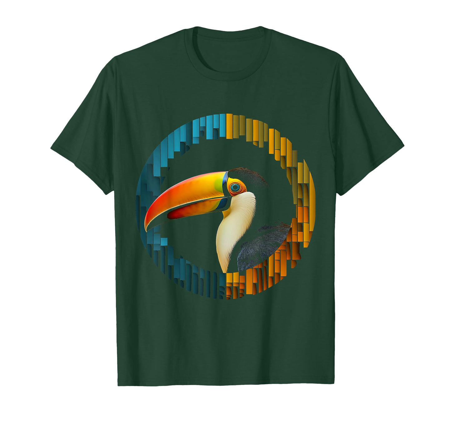 Toucan Polygon Bird Art Animal Colorful Graphic Toucan T-Shirt
