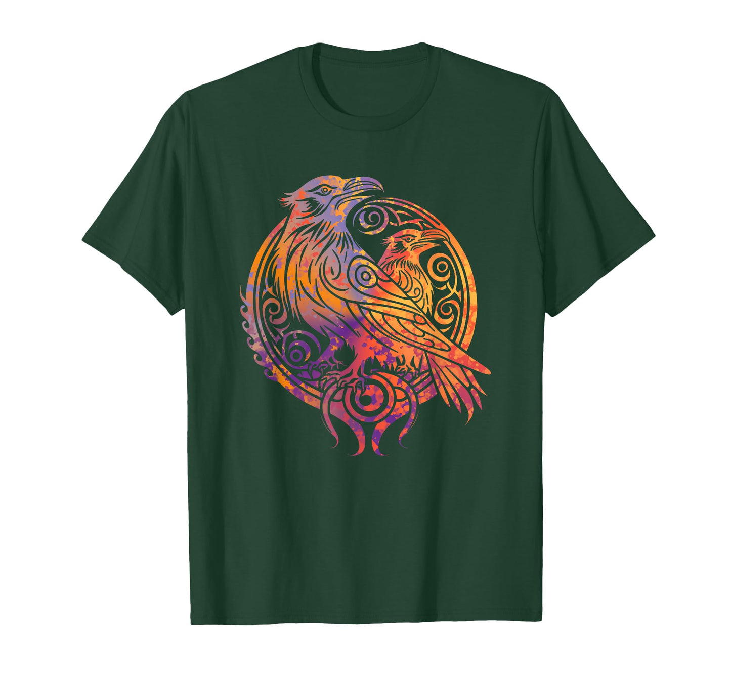 Odins Raven Norse Mythology Viking Birds Celtic Knots Asgard T-Shirt