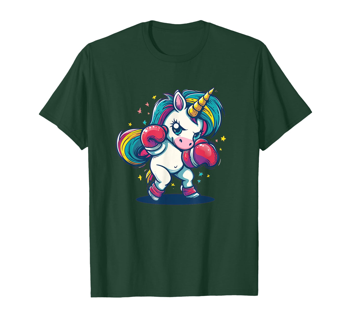 Cute girly unicorn with boxing gloves T-Shirt