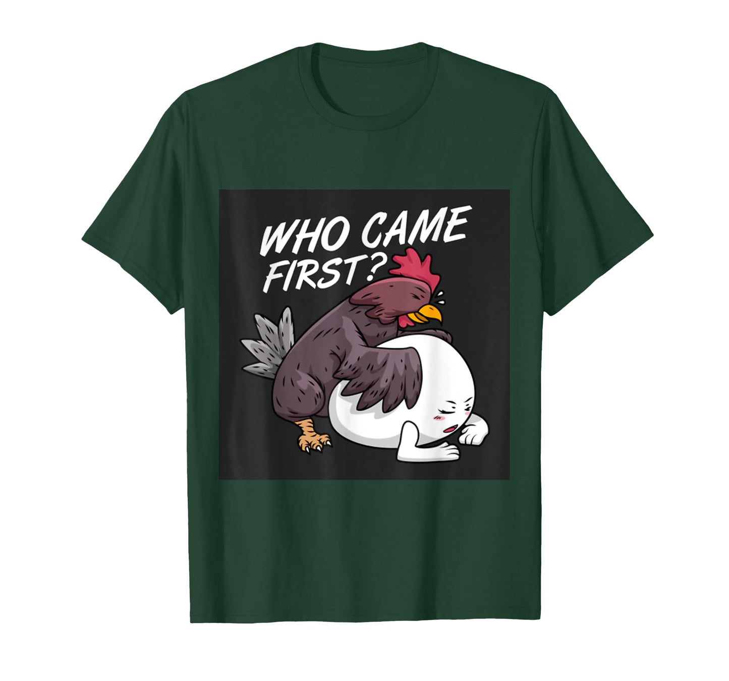 Funny Adult Humor Jokes Who Came First Chicken Or Egg T-Shirt