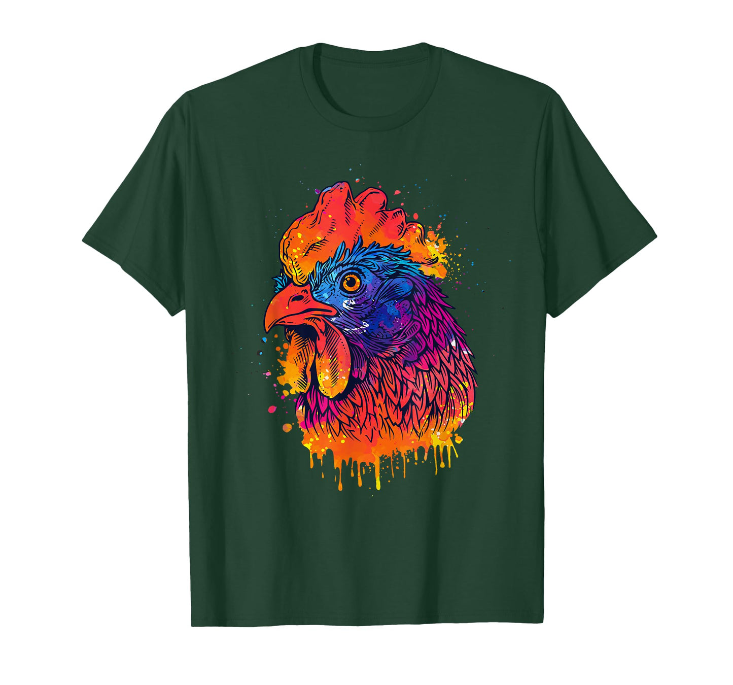 Funny Chicken Art For Men Women Chicken Lover Hen Farmer T-Shirt