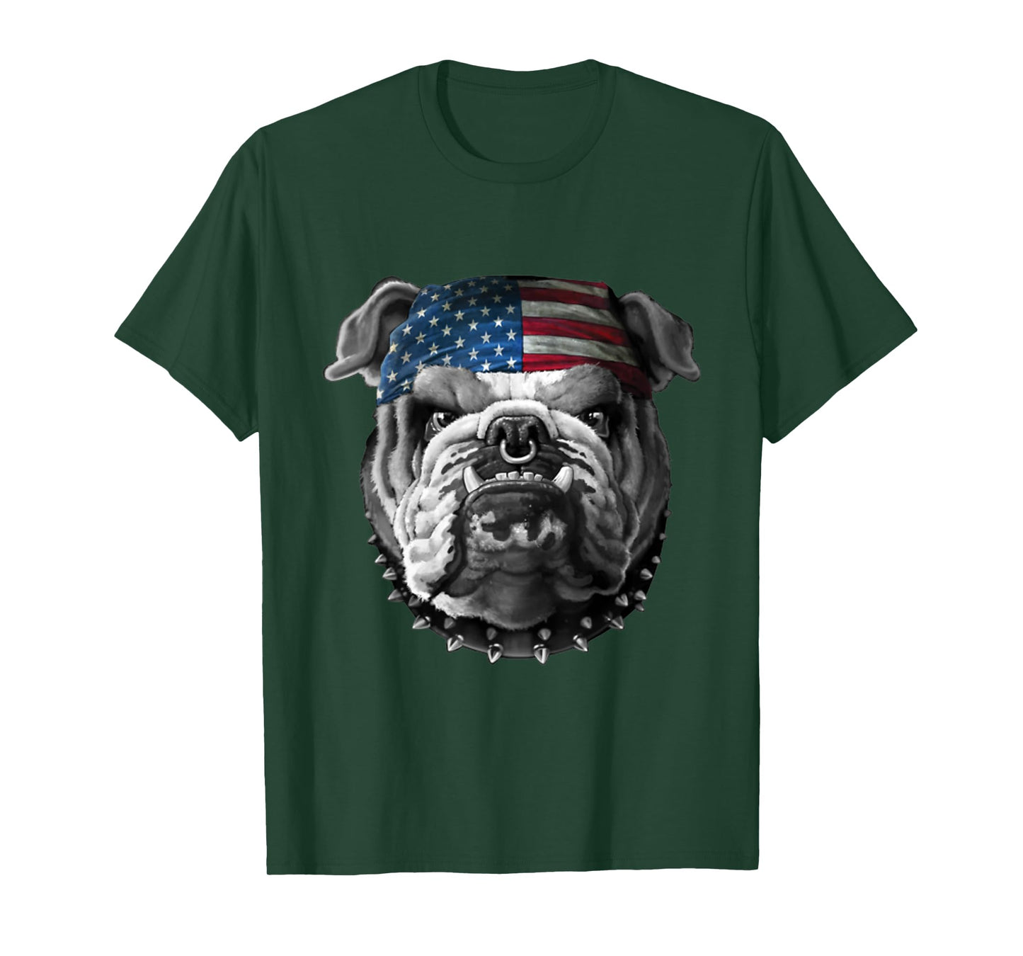 American Bulldog American Flag USA T-Shirt