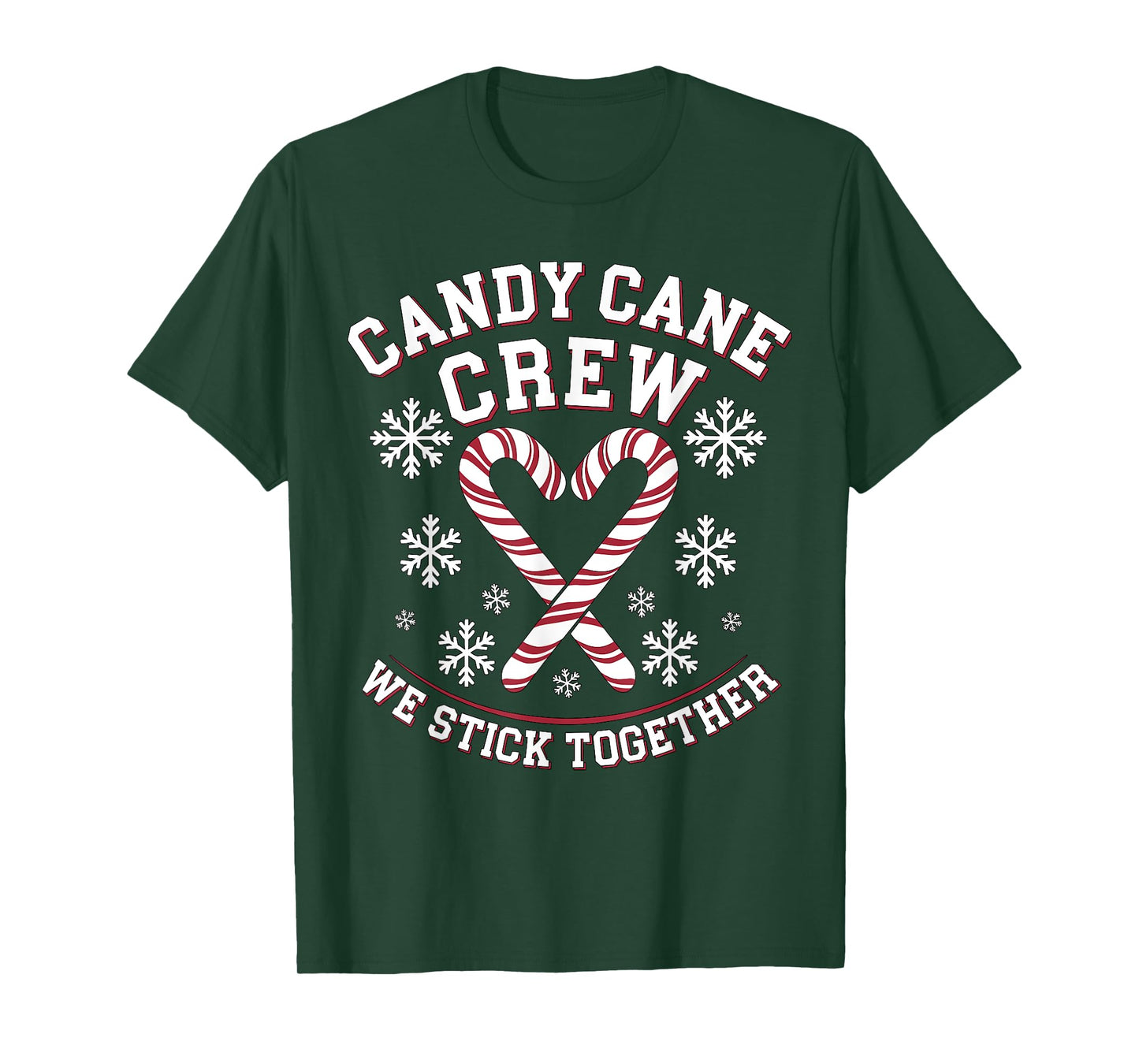 Candy Cane Crew We Stick Together Christmas Costume Xmas T-Shirt