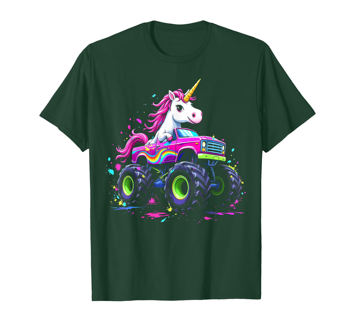 Monster Truck Unicorn Birthday Party Monster Truck Girl T-Shirt