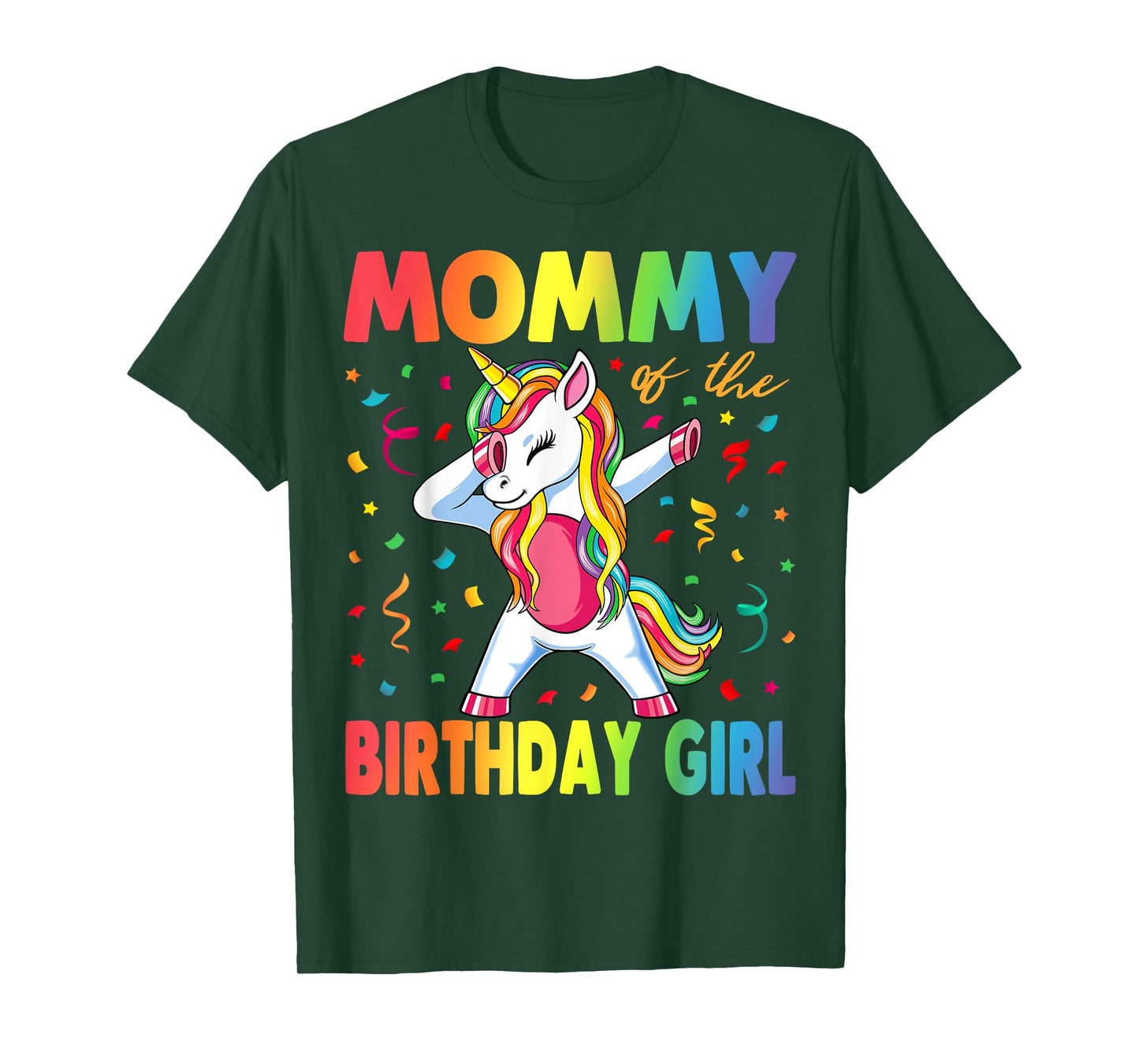 Mommy Of The Birthday Girl Mother Gift Unicorn Birthday T-Shirt