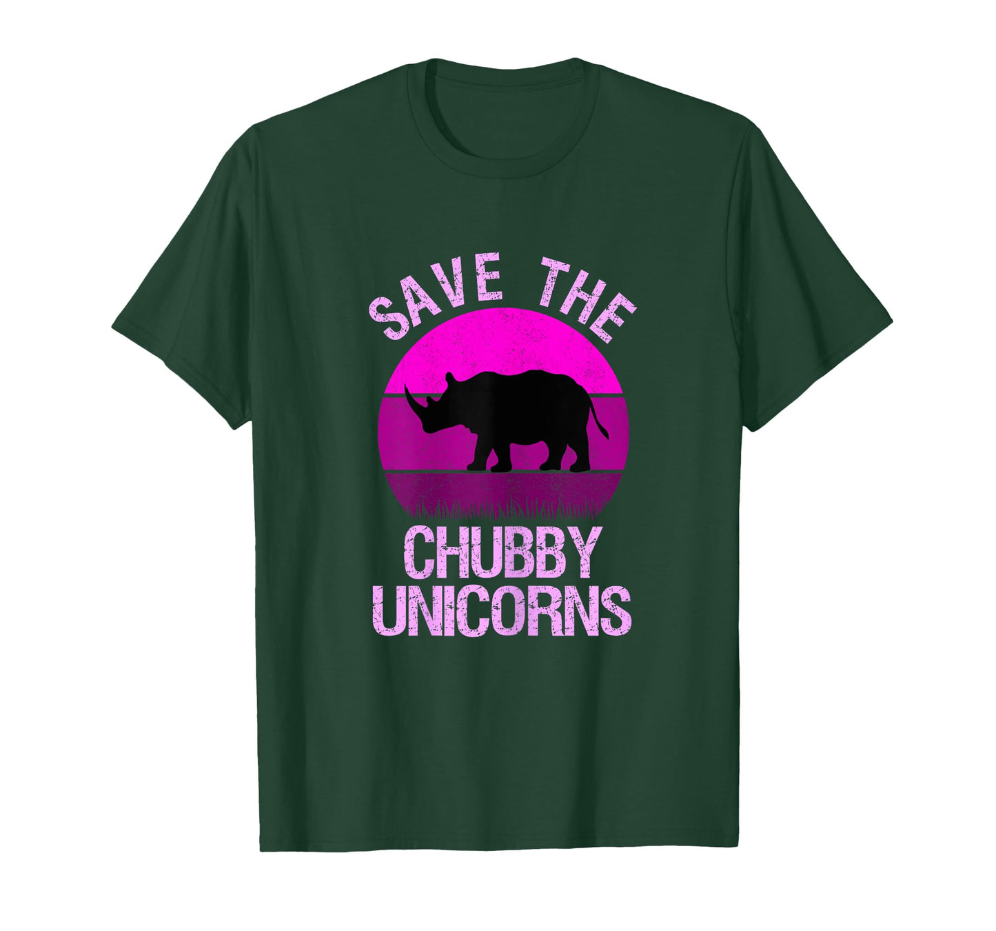 Save The Chubby Unicorns Retro Style Rhino gift T-Shirt