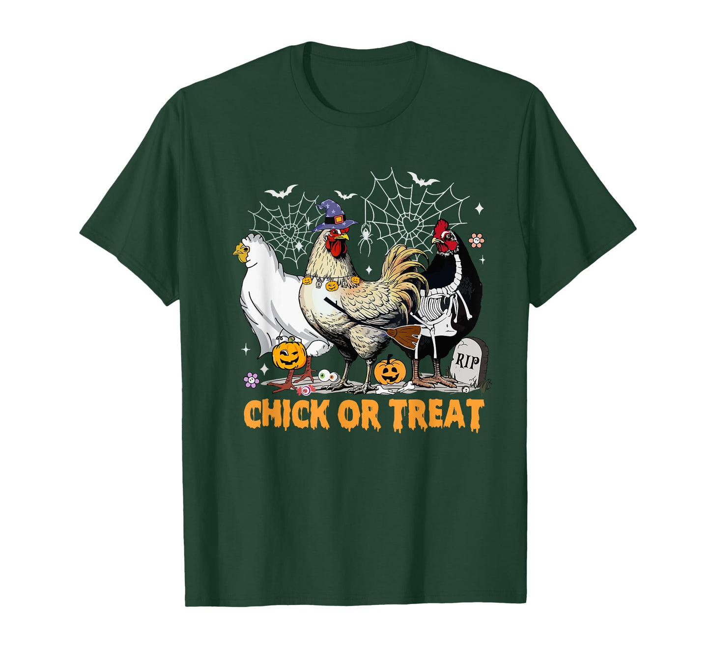 Funny Chicken Halloween Costume Spooky Season Chickens Witch T-Shirt