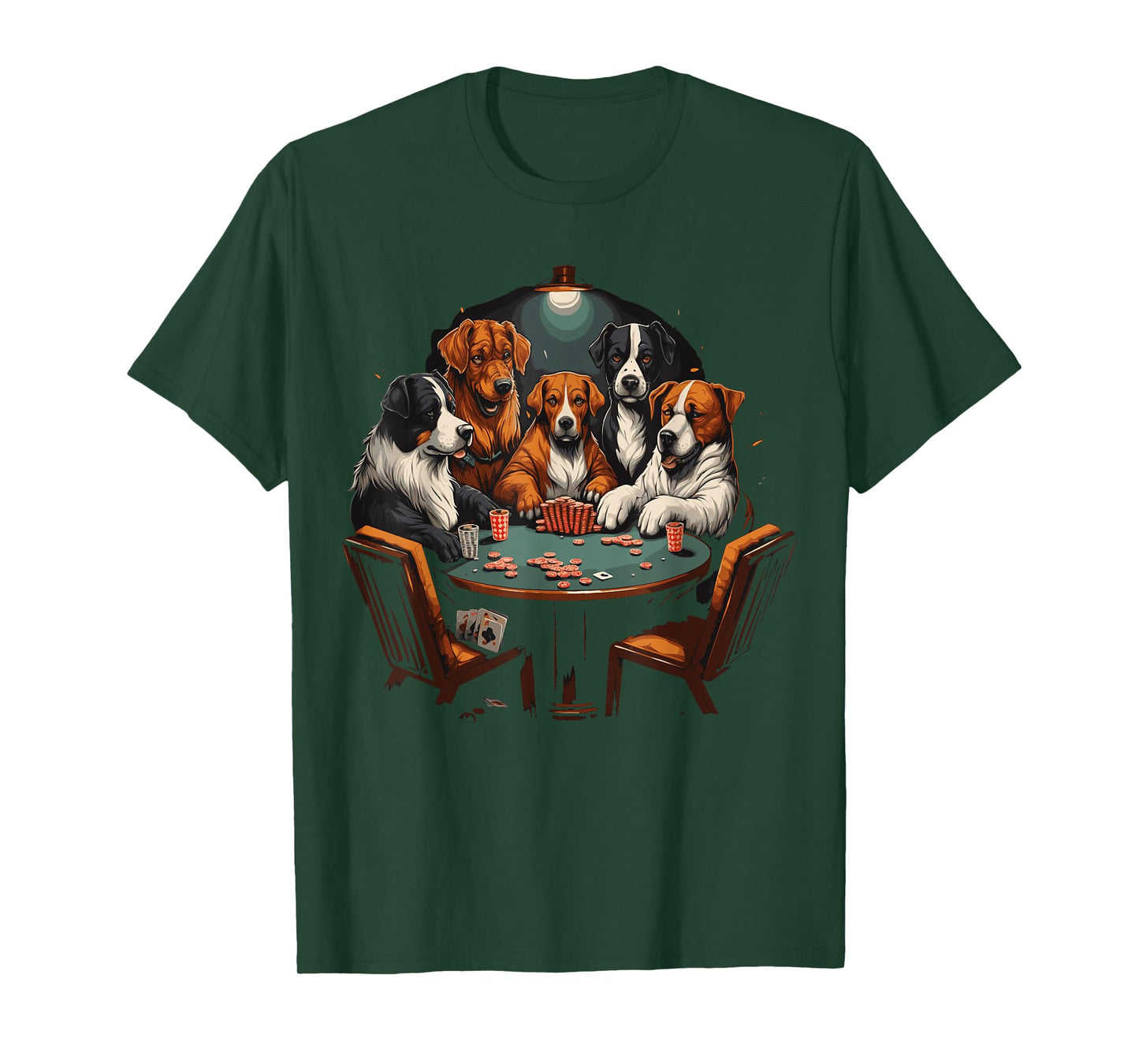 Dogs Playing Poker Cards Dog Casino Player Gambling T-Shirt for Men Women