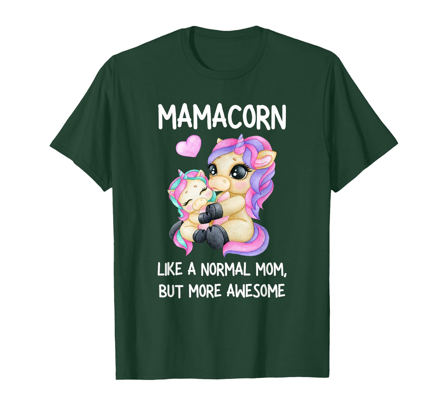 Womens Funny Mamacorn Unicorn Costume Mom Mother's Day T-Shirt