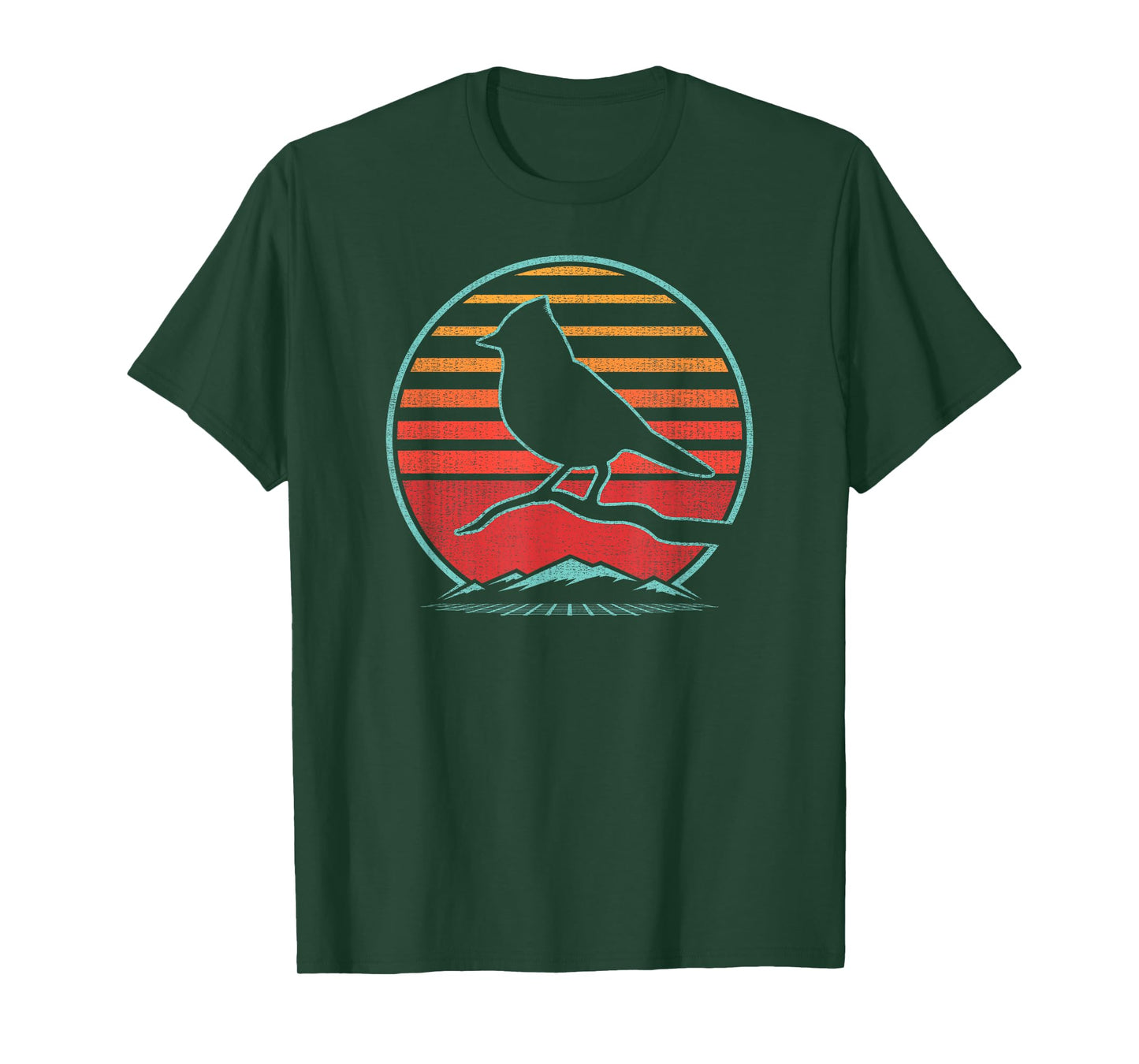 Titmouse Bird Retro Vintage 80s Style Birding Gift T-Shirt