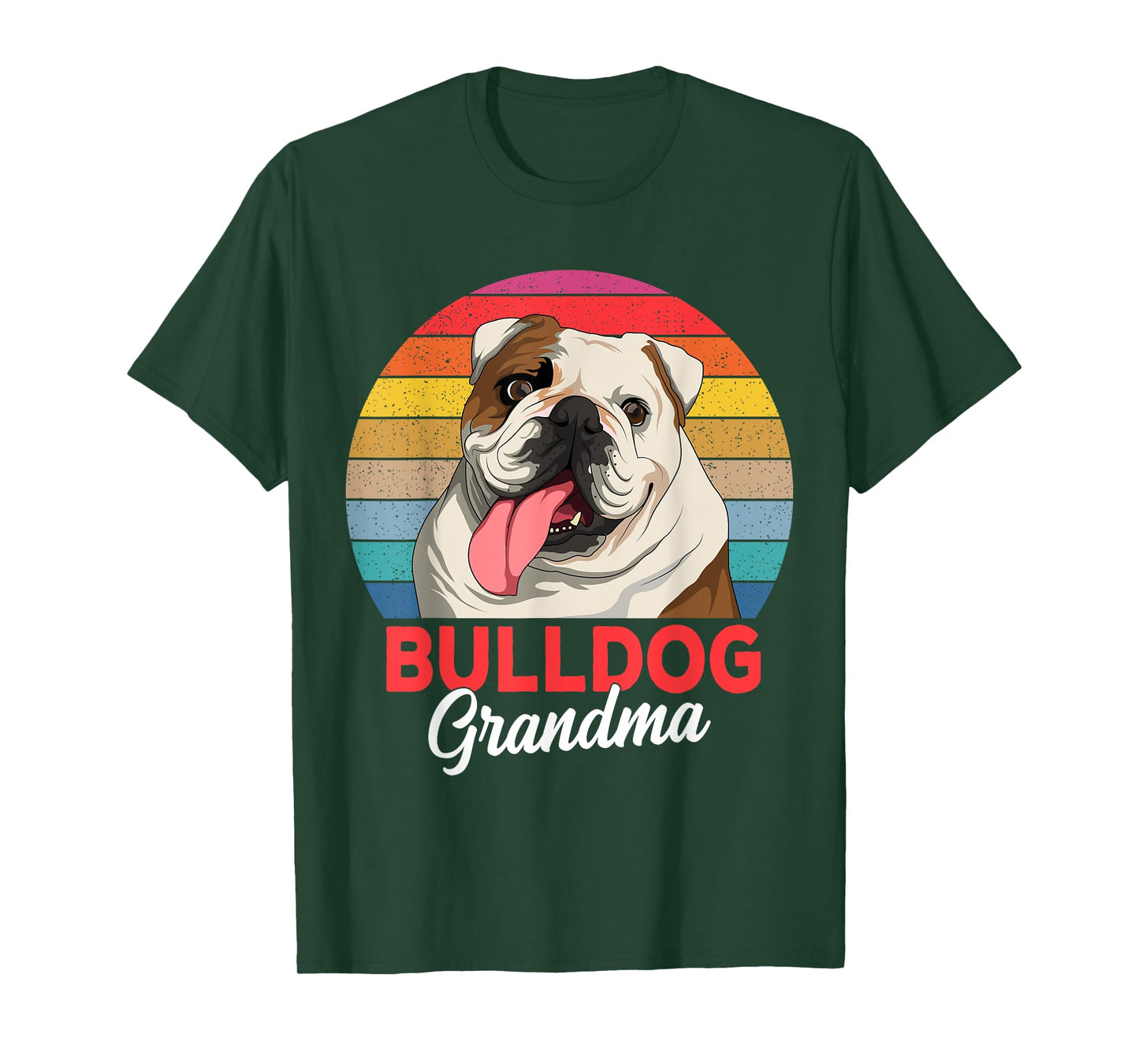 English Bulldog Grandma Dog Lover Funny Women T-Shirt