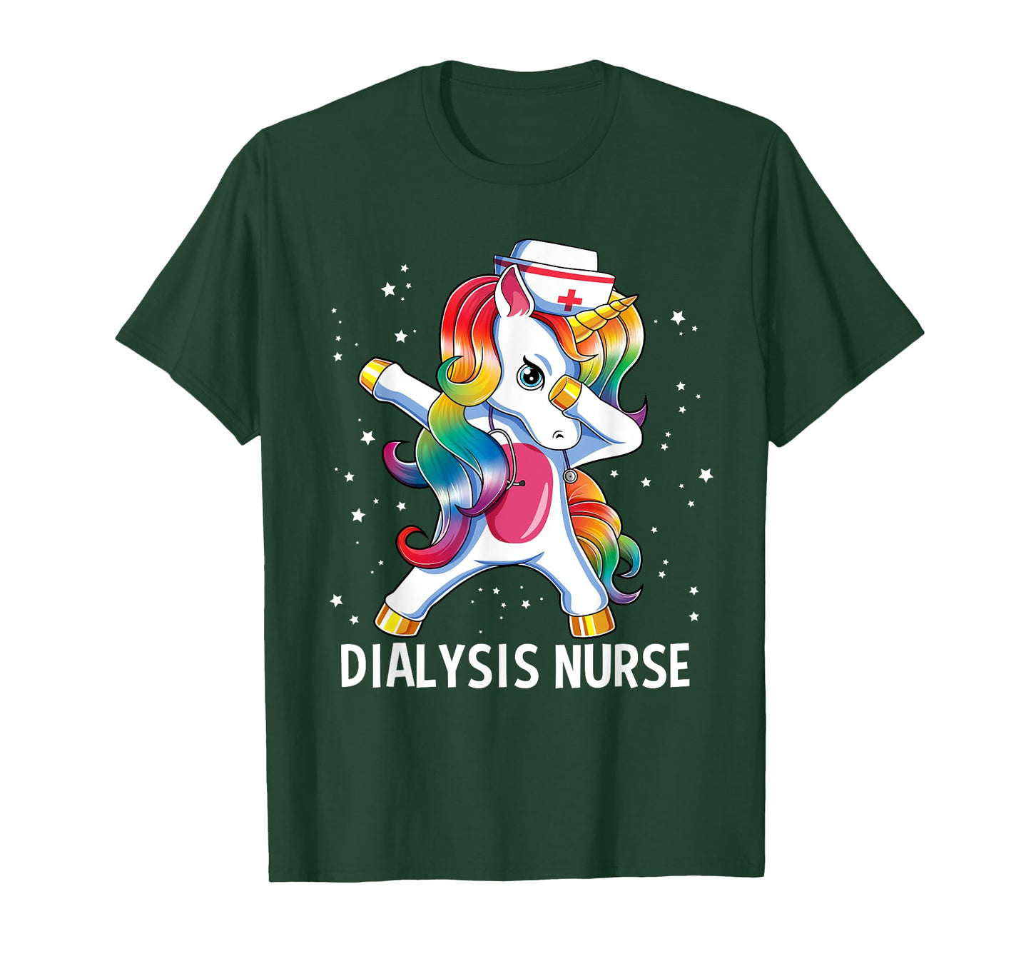 Dabbing Unicorn Funny Dialysis Nurse T-Shirt