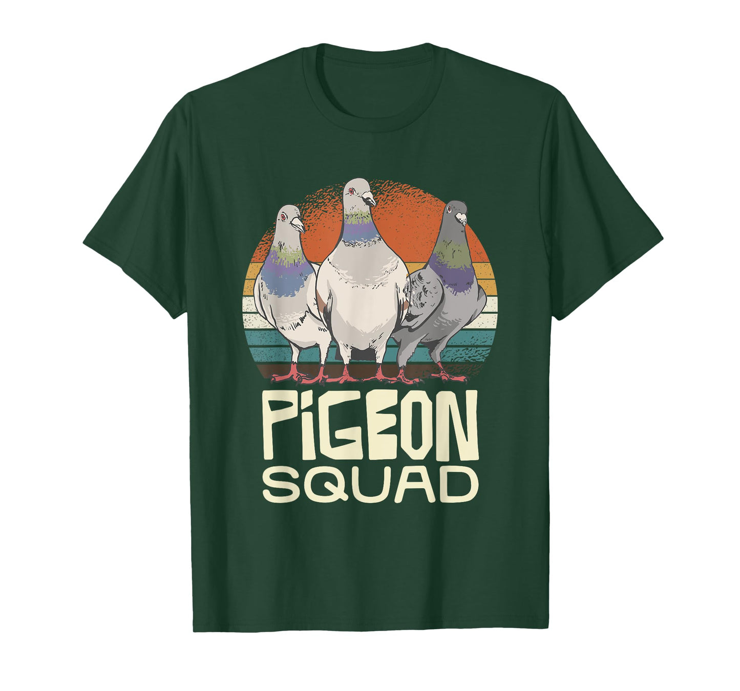 Pigeon Squad Retro Birds Unite Vibes T-Shirt