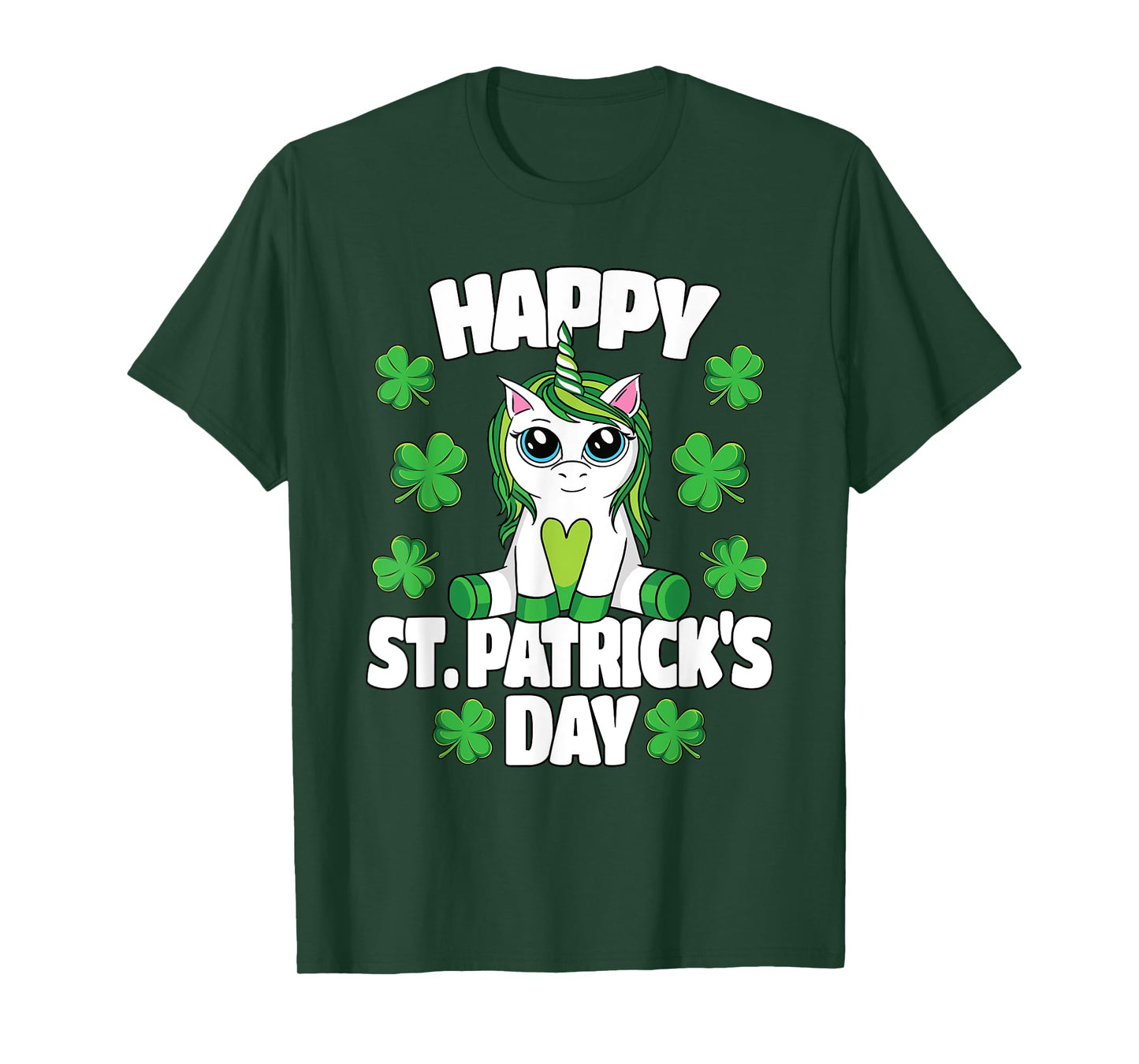 Happy St. Patrick's Day Lepricorn Irish Unicorn Girls T-Shirt