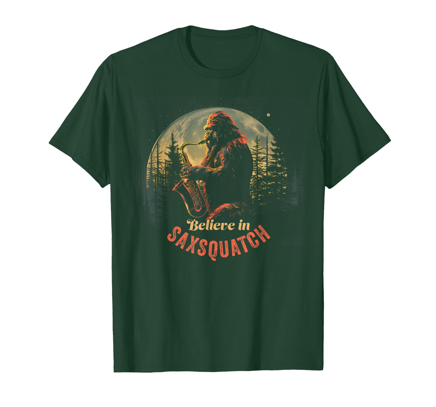 Yeti Bigfoot Playing Saxophone Sax-Squatch T-Shirt T-Shirt