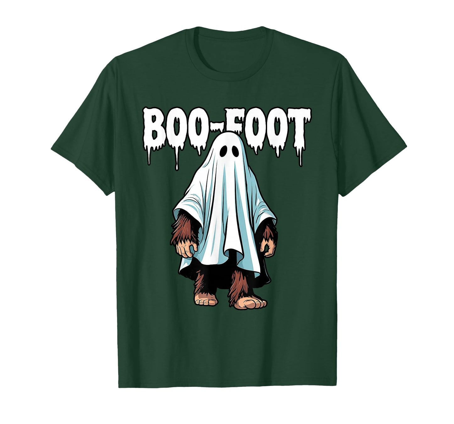 Bigfoot Ghost Costume Halloween Boo-Foot Sasquatch Spooky T-Shirt