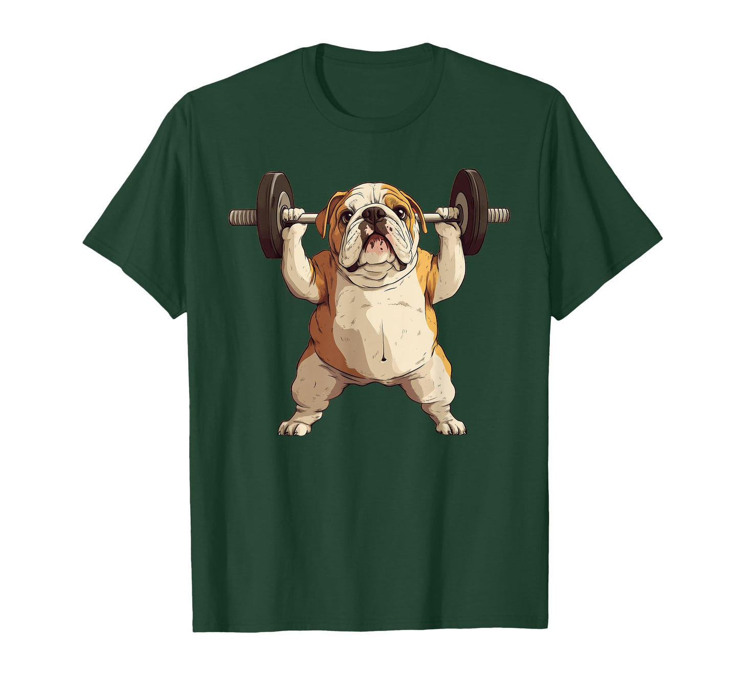English Bulldog Dog Powerlifting Weightlifting Gym Workout T-Shirt