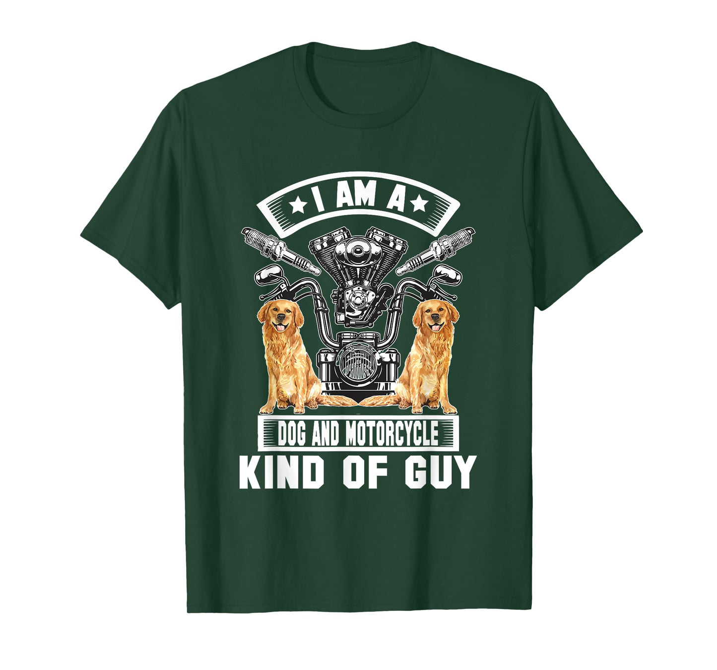 Motorcycle And Dog Tshirt Bike Riding Dad Biker Labrador Men Women T-Shirt