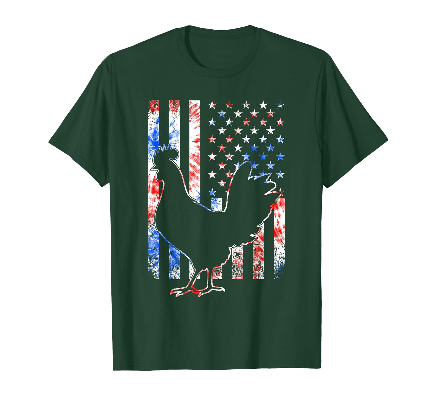 Chicken US American Flag Patriotic Chicken Lover 4th of July T-Shirt