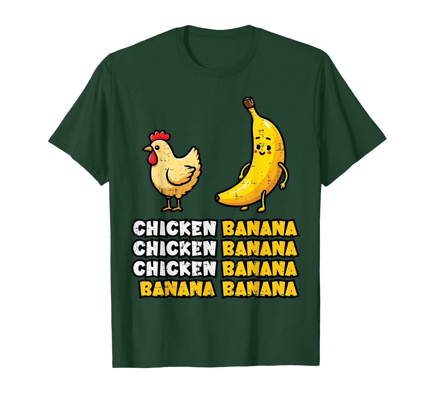 Chicken Banana Dance Funny Fruit Meme Girls Kids Women Men T-Shirt