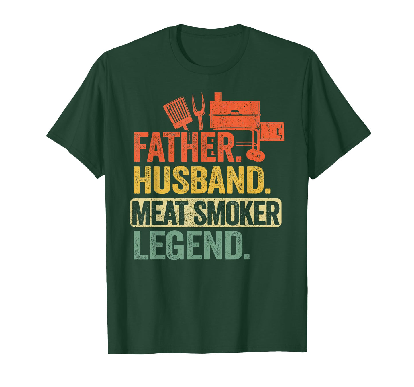Father Husband Meat Smoker Legend Grilling Dad Meat Smoking T-Shirt