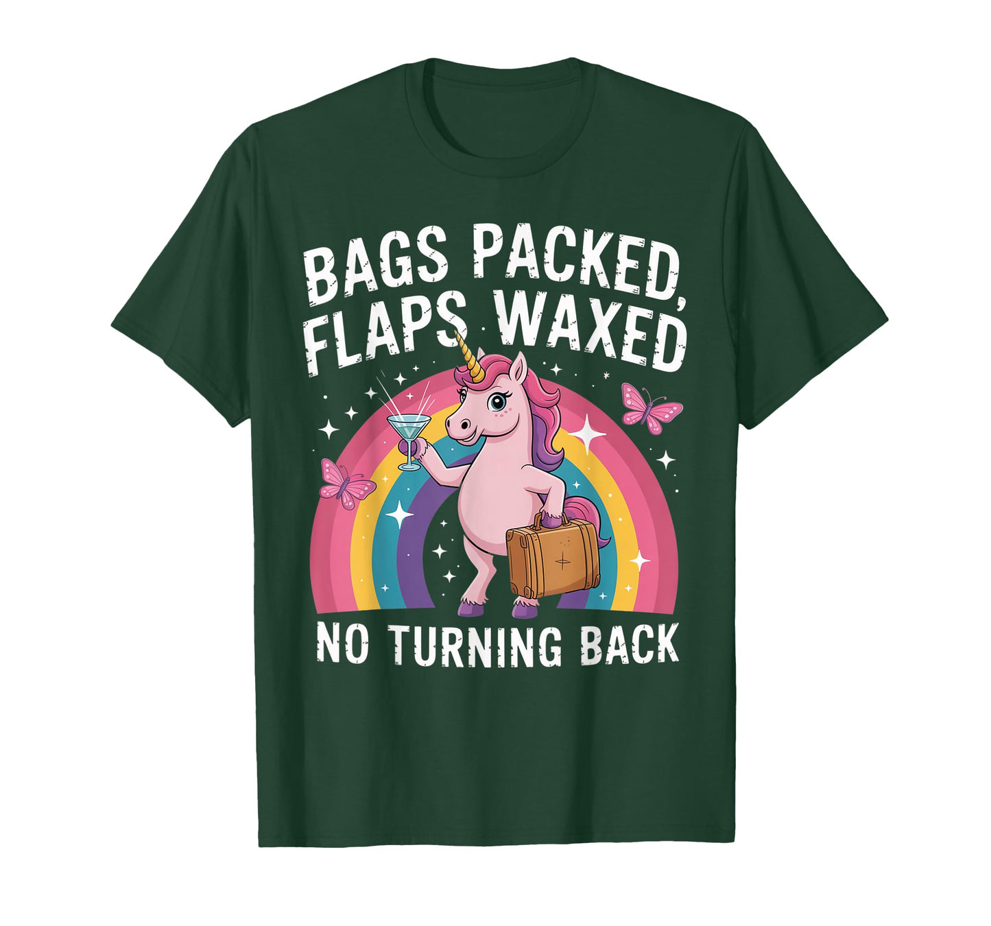 Bags Packed Unicorn Funny Inappropriate Vacation Women T-Shirt