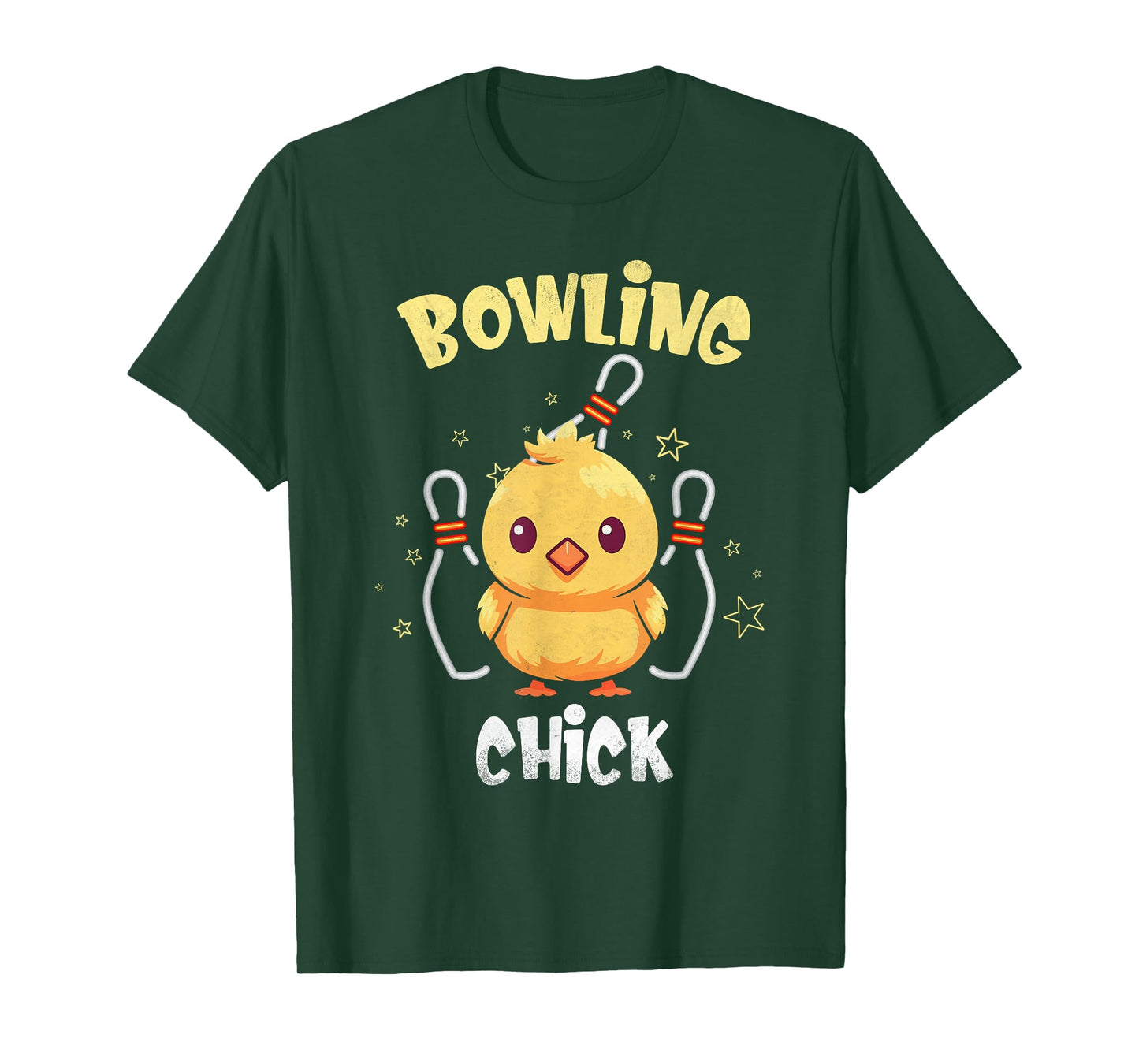 Bowling Chick Funny Chicken Athlete Bowler Men Women Kids T-Shirt