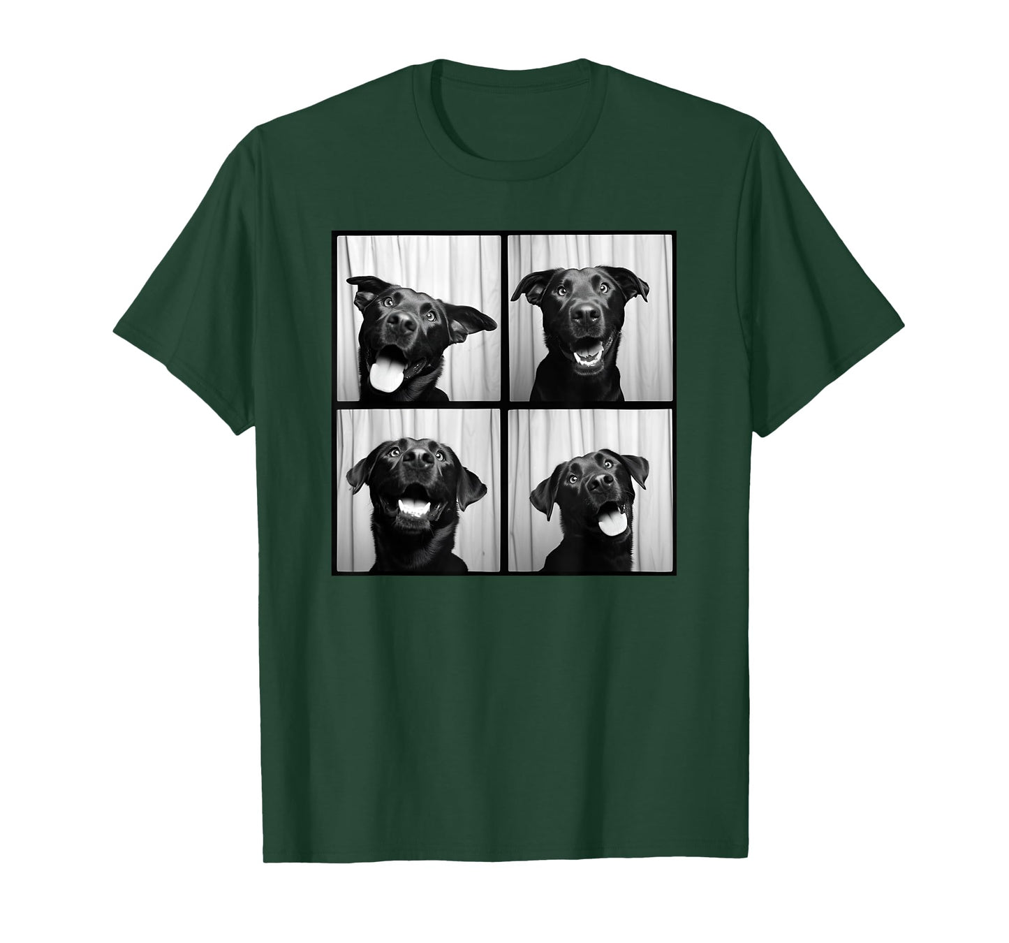 Black Labrador Pet Portrait Photobooth Labrador Dog Lover T-Shirt