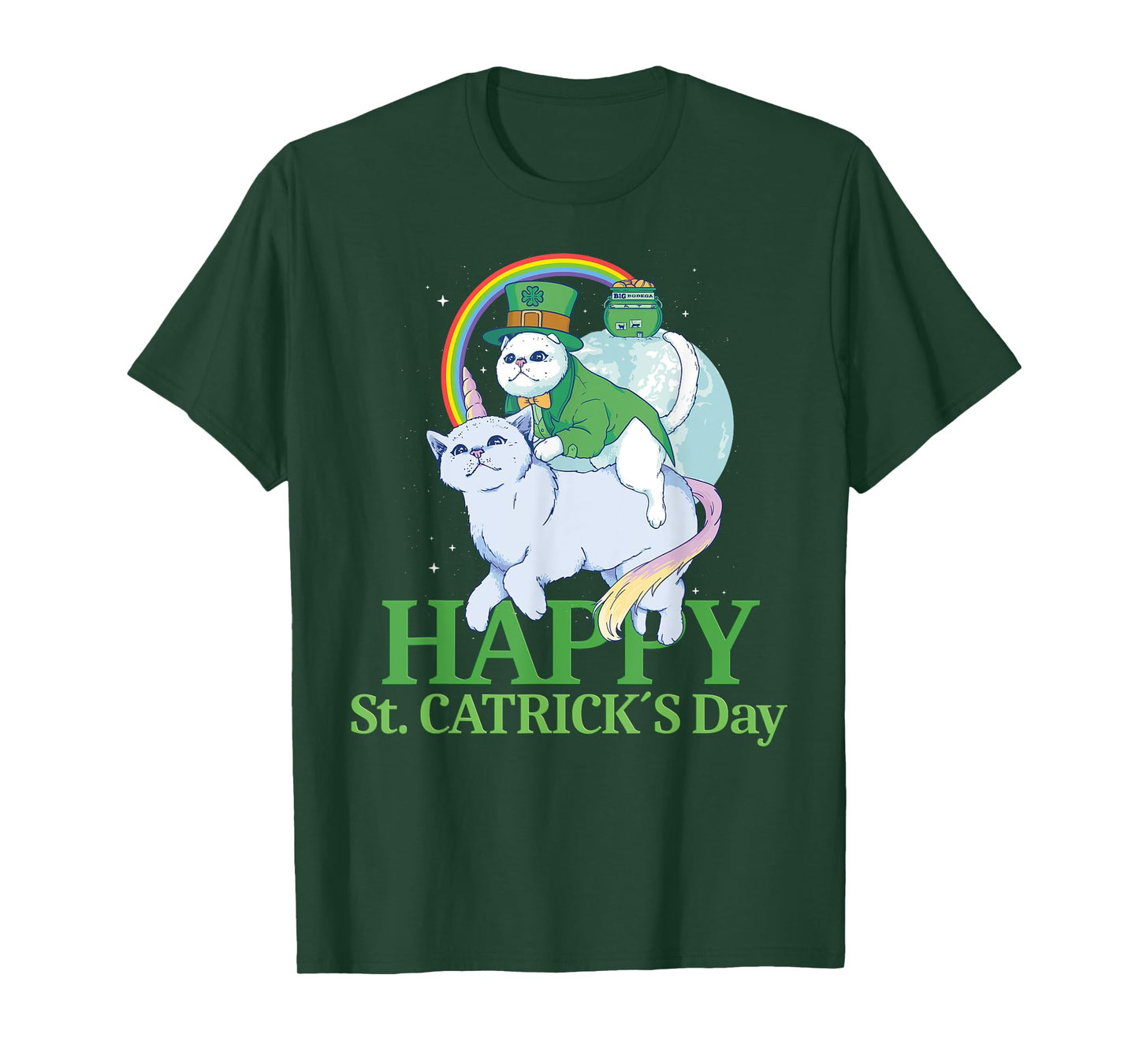 Funny Irish Unicorn Gift Cat St. Patricks Day T-Shirt