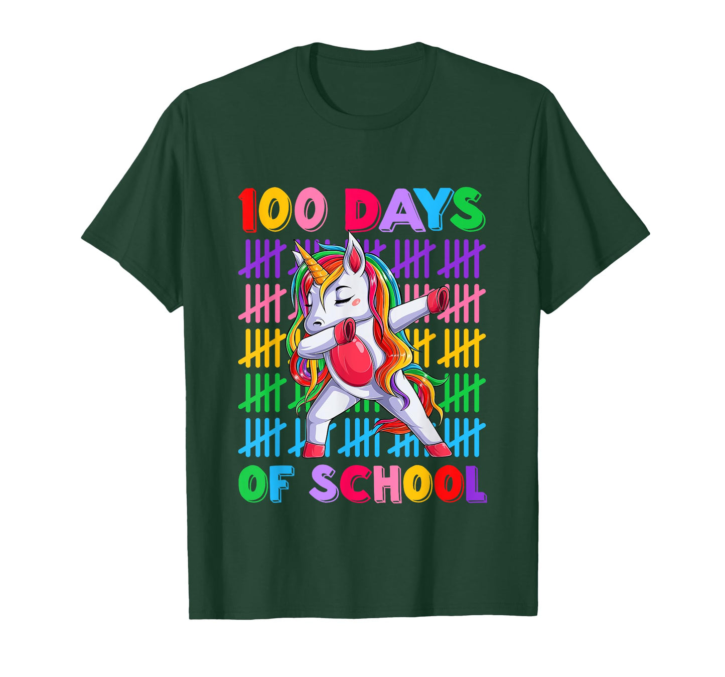 100th Day Teacher Kids Costume Unicorn 100 Days Of School T-Shirt