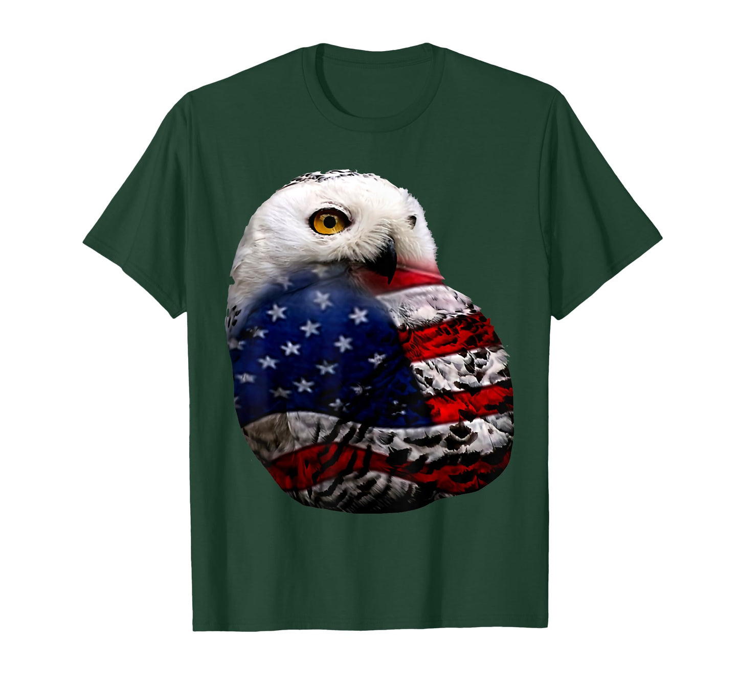 Owl flag outfit owl lovers bird lovers 4th of July T-Shirt