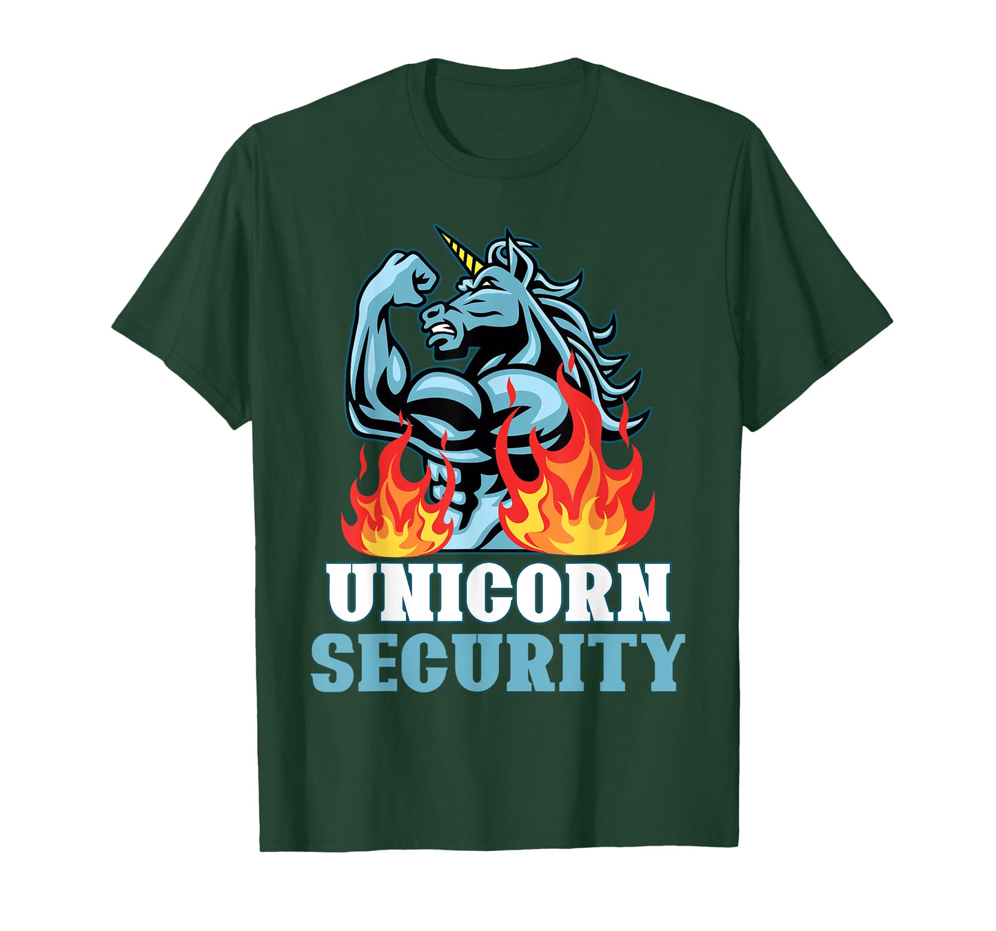 Unicorn Security Funny Unicorns Rainbow Lover Graphic T-Shirt