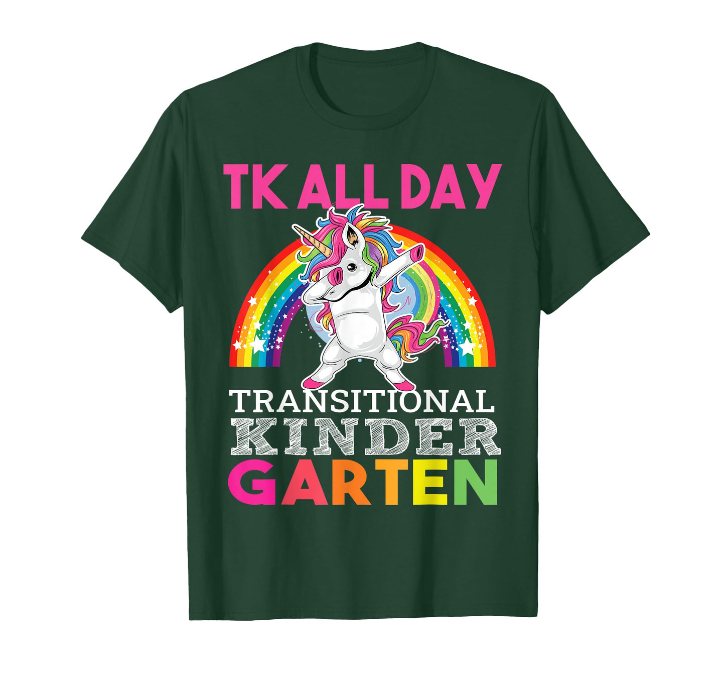 TK All Day Transitional Kindergarten Dabbing Unicorn T-Shirt