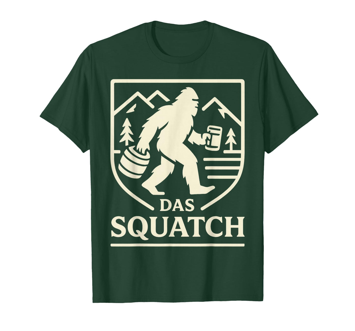 Das Squatch Funny Bigfoot Oktoberfest Drinking Beer German T-Shirt